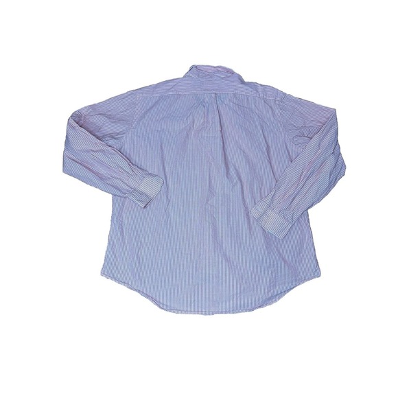 POLO RALPH LAUREN BUTTON DRESS SHIRT XL PINK WHITE STRIPE CUSTOM FIT- BLUE PONY - Picture 8 of 8